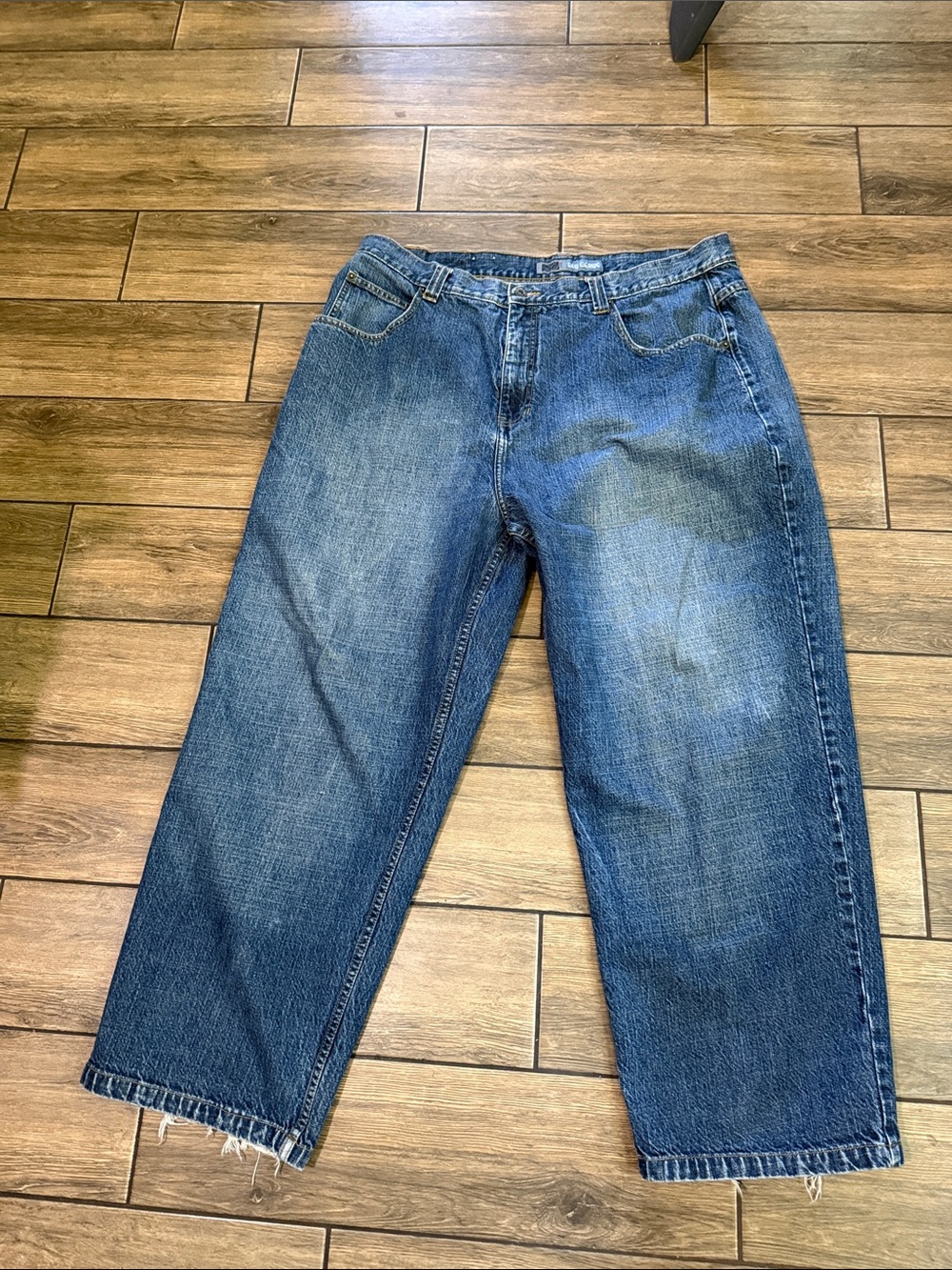 Vintage 90s Anchor Blue Big Baggy Denim Jeans Size 40X30 Skater Wide